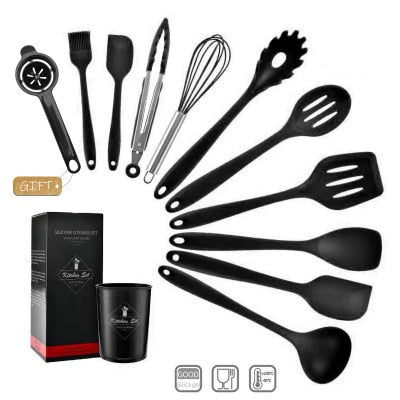 Heat Resistant Silicone Cookware Set Nonstick Cooking Tools