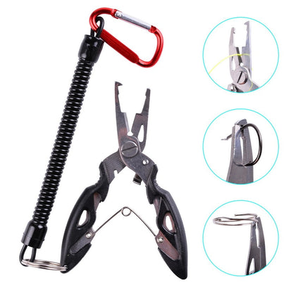 Multi Functional Fishing Pliers Scissors Line Cutter Hook Remover