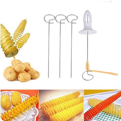 Rotate Slicer Spiral Potato Cutter Machine Cutting Models